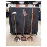 3 Antique Country Store Wood Hat & Shoe Stands