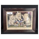 Currier & Ives Print, 'Learning Their ABCs'