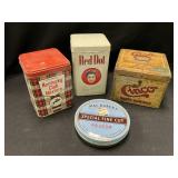 Red Dot, Cinco, Kentucky Club & Other Tobacco Tins