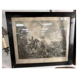 1833 Johann Ramberg Print Battle of Waterloo