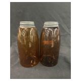 Light & Dark Amber Mason Canning Jars