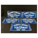 NOS Kennett Square Auto 1955 Centennial License Pl