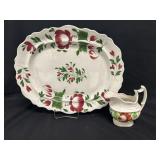 Antique Adams Platter and Pitcher