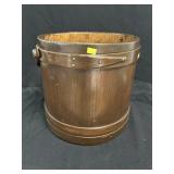 Antique Wood Firkin w/ Copper Nails