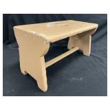 Unusual Antique Dovetailed Wood Footstool