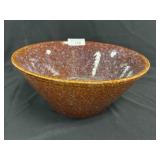 Vintage Glazed Pottery Bowl