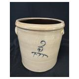 3-Gal. Freehand-Decorated Stoneware Storage Crock