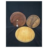 3 Vintage Wood Breadboards