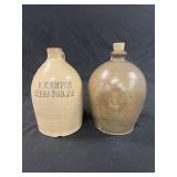 F.E. Smith Steelton Pa Stoneware Jug & Other Jug