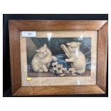 Currier & Ives 'My Little White Kitties' Print