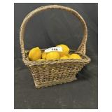 Small Woven Painted Rectangular Flower Basket