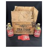 WWII Mavis Cola Syrup Bottles & Shipping Box