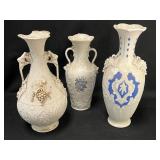 3 Antique Porcelain Vases
