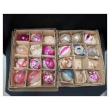 Antique Hand-Painted Glass Christmas Ornaments