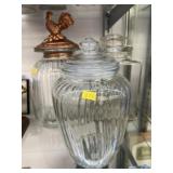 (3) Contemporary Glass Canisters