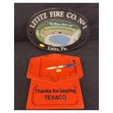 Lititz (PA) Fire Co. Plaque & Texaco Advertisement