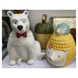 (3) Ceramic Cookie Jars
