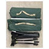 (2) TravelChair Benches, Camera Tripod