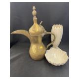Brass Ewer with Lenox Chinaware