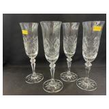(4) Galway Crystal Champagne Glasses