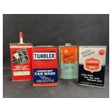 Vintage Handy Oiler with Automotive Tins