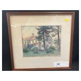 Framed Shields Watercolor