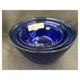 (3) Cobalt Nesting Bowls