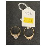 (2) 10K Rings