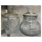 (2) Glass Canisters