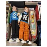Archie Dolls, Tin Litho Boat