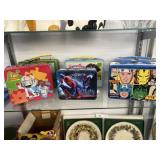 (6) Contemporary Tin Lunch Boxes