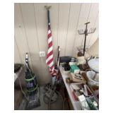 (2) Vacuum Cleaners with U.S. Flag on Pole
