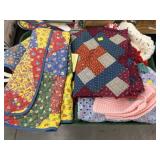 Handmade Child's Robe, Quilt Patches, etc.