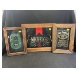 (3) Mirrored Brewery Signs
