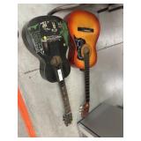 (2) Unmarked Acoustic Guitars