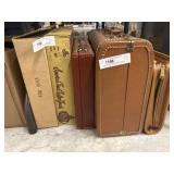 Leather Briefcase with Suitcase and Carrying Bag