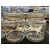 (2) Glass Canisters