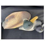(2) Plastic Body Duck Decoys