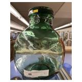 Green Glass Canister