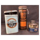 Vintage Magnet Light with Advertising Tins