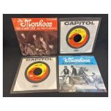 Monkees and Beatles 45 RPM Record Albums