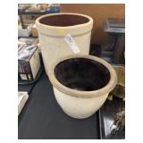 (2) Straight Sided Storage Crocks