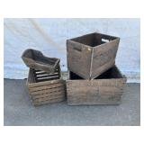 Vintage Wooden Advertising Boxes
