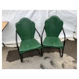 2 Vintage Painted Arm Chairs