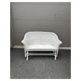 Plastic Wicker Porch Glider