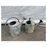 2 Galvanized Sprinkling Cans