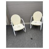 Pair of Vintage Metal Patio Chairs