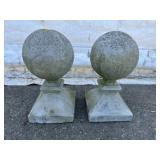 2 Concrete Lawn Ornaments