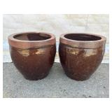 2 Ceramic Flower Pots