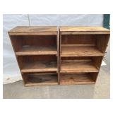 2 Crafted Wooden Shelves